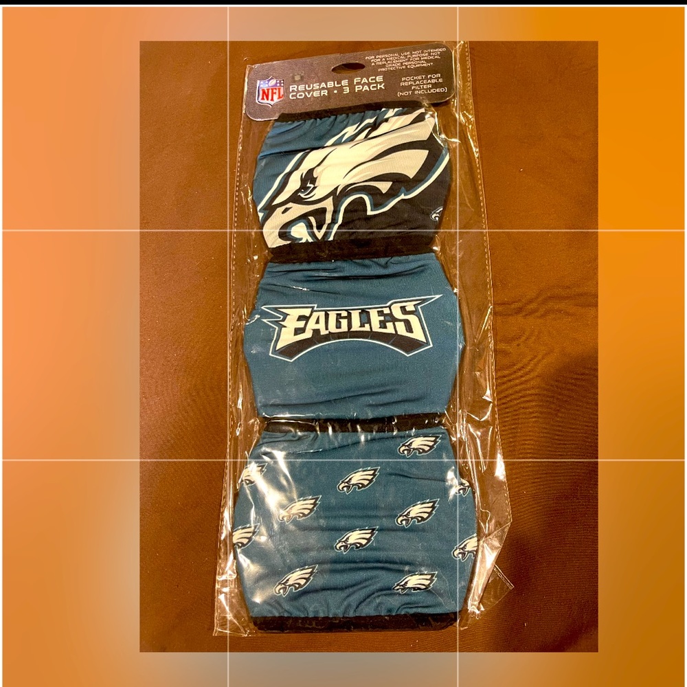 PHILADELPHIA EAGLES NFL FACE MASK 3 PACK